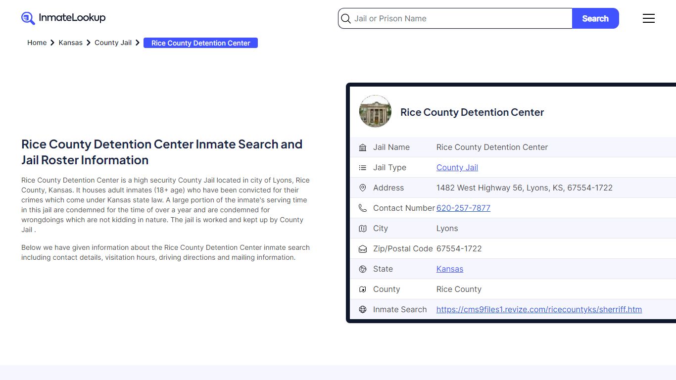 Rice County Detention Center Inmate Search, Jail Roster, Bookings ...